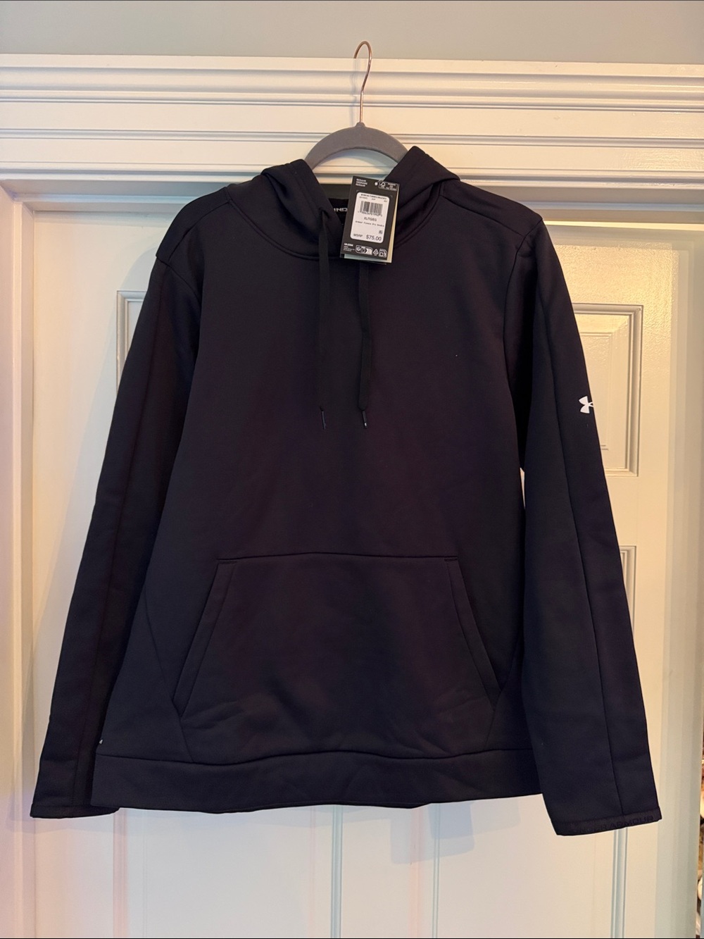 Under Armour black women’s fleece pro Performance Hoodie Sweatshirt XL nwt